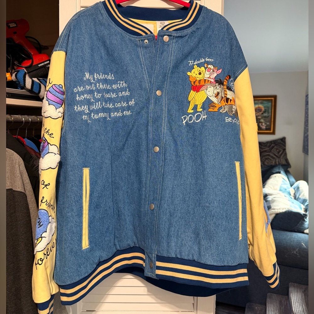 Denim Varsity Winnie the Pooh coat from Disney